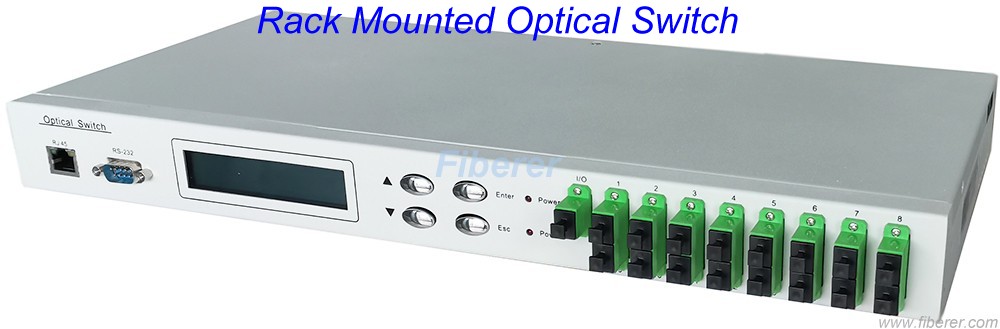 1x8 rack mounted optical switch 
